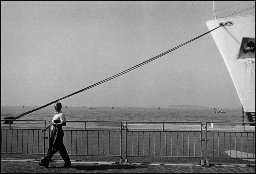Man walking ship : Structured Moments : SUSAN MAY TELL: Photographs of Space, Silence & Solitude